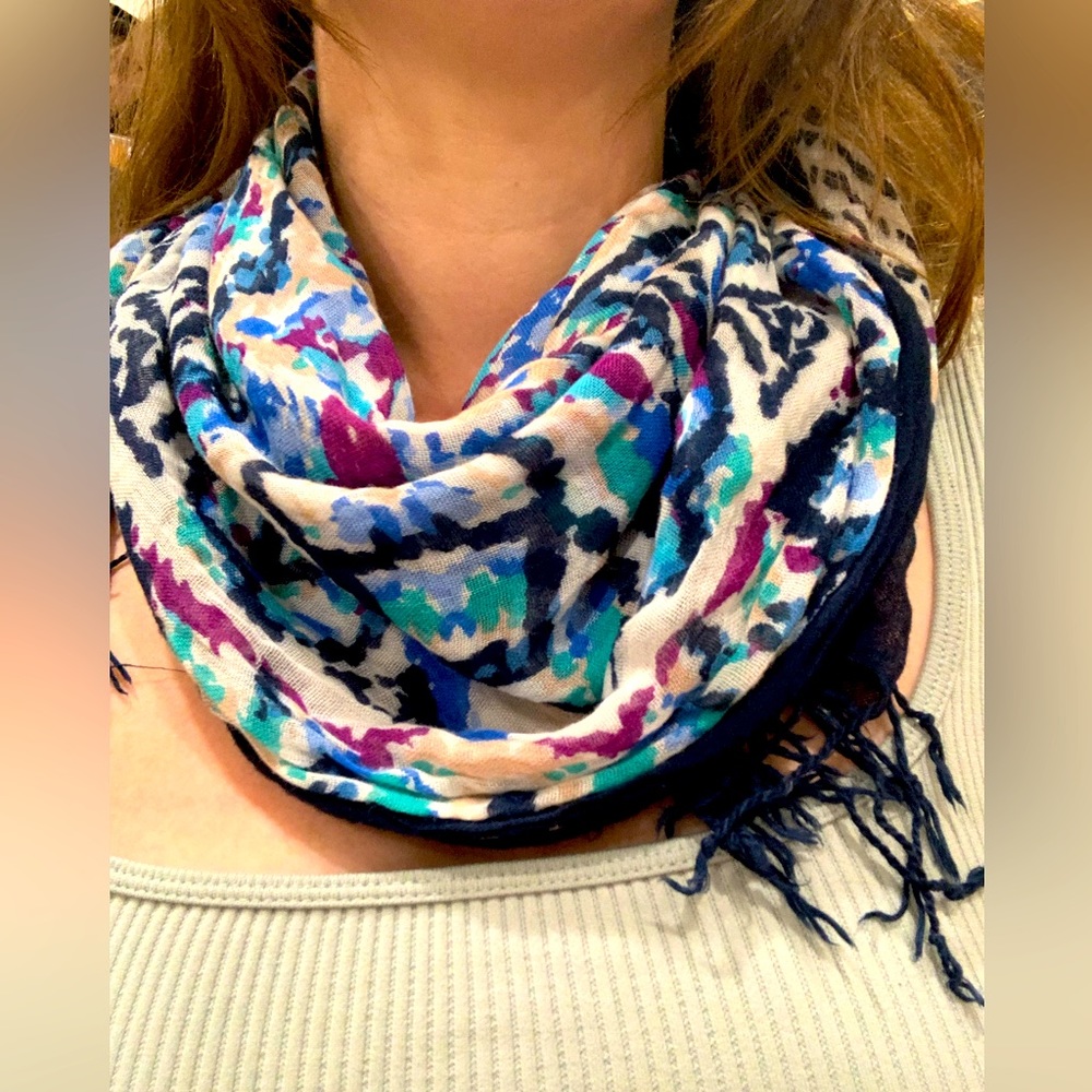Esprit multicoloured acrylic/polyester scarf.